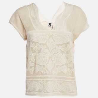 M Missoni White Lurex Knit Top