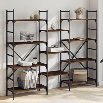 vidaXL Vidaxl - Estanter&iacute;a Madera De Ingenier&iacute;a Roble Marr&oacute;n 160x28,5x136,5 Cm