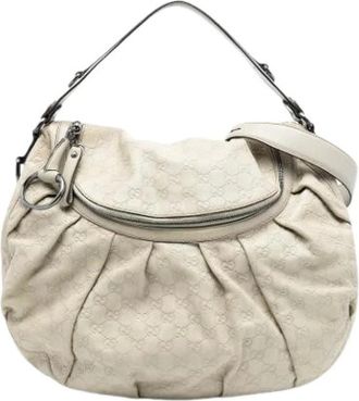 Gucci Pre-owned Shoulder Bags, female, White, Size: ONE SIZE Pre-owned Icon Bit Satchel