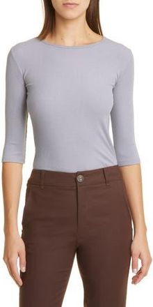 Vince Elbow Sleeve Rib Top in Ice at Nordstrom Rack, Size X-Large