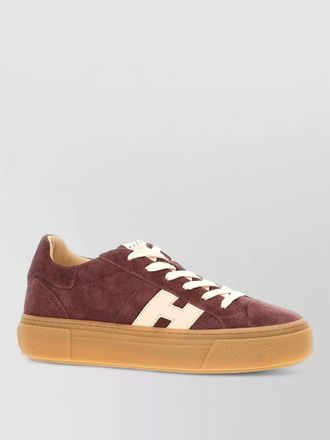 Hogan leather h705 sneakers rubber sole suede