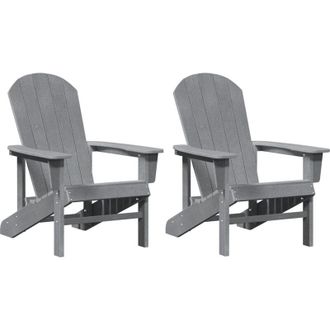 vidaXL Muebles De Lounge Para Jard&iacute;n 2 Pcs Gris Claro 74 X 82 X 90cm Vidaxl