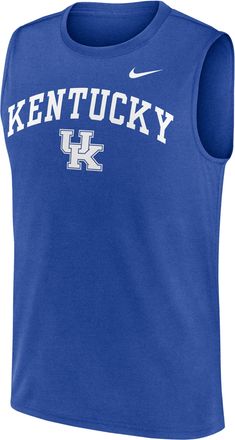 Nike Kentucky Primetime Arch Legend Nike Mens Dri-FIT College Muscle Tank Top in Blue | 01B34EVNKY-G1M