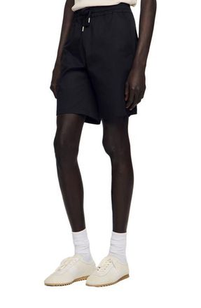Sandro Cotton shorts in Black at Nordstrom, Size 44 Eu