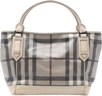 Burberry Pre-owned Handbags, female, Beige, Size: ONE SIZE Pre-owned Fabric Handbag