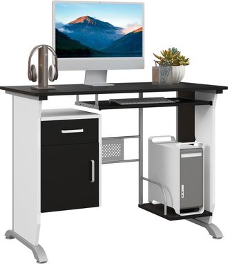 OEM Mesa De Ordenador Pc Despacho Escritorio 100x52x75cm Oficina Mobiliario Madera