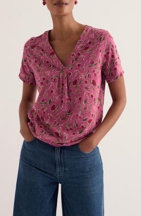Seasalt Cornwall Barnoon Top in Plant Cuttings Rosa at Nordstrom, Size 10