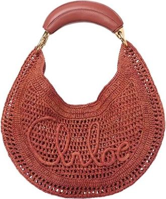 Chlo&eacute; Tassen, Dames, Rood, ONE Size, Leer, Summer Banana Hobo Bag