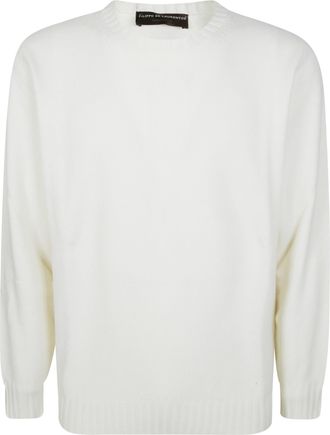FILIPPO DE LAURENTIIS Fine-Knit Wool-Cashmere Blend Sweater