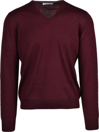 Gran Sasso Classic V-Neck Sweater in 100% Virgin Wool