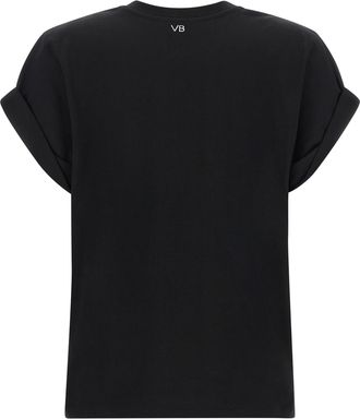 Victoria Beckham Womens Black Cotton T-Shirt