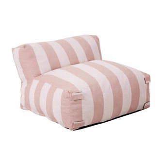 Oviala Sill&oacute;n de jard&iacute;n a rayas para un sof&aacute; modular rosa empolvado