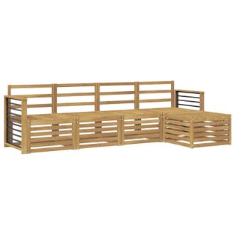 vidaXL Conjunto De Sof&aacute;s De Exterior 5 Pcs Blanco Vidaxl