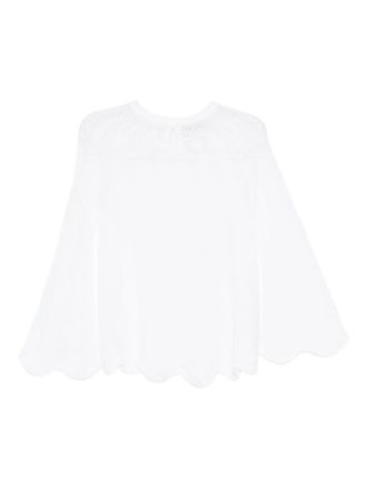 Forte_Forte Forte_Forte Brushed Mohair Pointelle Stitch Sweater