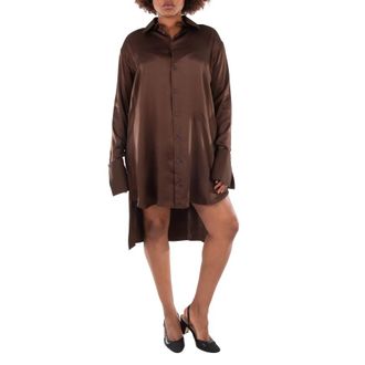 Loewe Button-Up Silk Shirt Dress, Brand Size 36