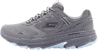 Skechers Womens Go Run Trail Altitude 2.0 Ravine Trekking Low Cut Shoes, Gray Leather/Blue Trim, 4.5 UK