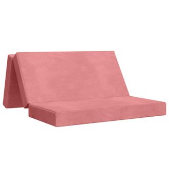 vidaXL Sof&aacute; Cama Plegable 120 X 67 X 45 Cm Rosa Vidaxl