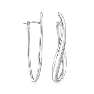 Ross-Simons Italian Sterling Silver U-Shaped Hoop Earrings