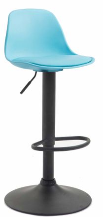 Clp Clp - Taburete Kiel Estructura De Pl&aacute;stico & Asiento De Polipiel Negro Azul