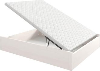 Colchones Aznar Canap&eacute; Abatible Arc&oacute;n De Madera Con Tirador Embutido Altura 34 Cm 105x182 Cm - Blanco Nieve