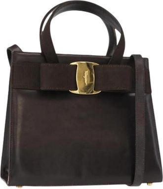 Ferragamo Pre-owned Handbag - Dames - Vintage Handtas - Bruin - ONE Size - Leer - Vintage