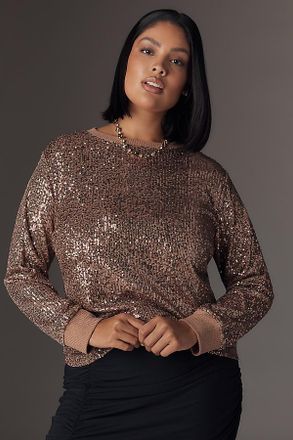 Sanctuary Plus Long-Sleeve Sparkle Top