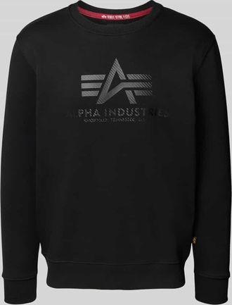 Alpha Industries Alpha Industries Sweatshirt mit Logo und Rundhalsausschnitt in Black, Größe XXXL