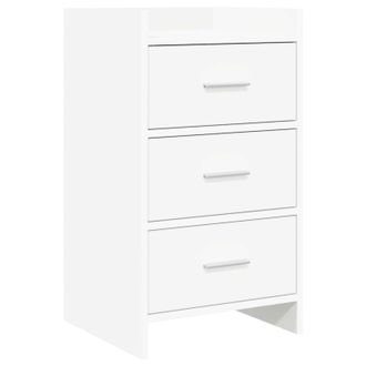 vidaXL Mesas De Noche Blanco 40 X 36 X 70 Cm Madera De Ingenier&iacute;a Vidaxl