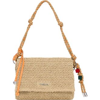 Desigual Raffia Crossbody Bag in Dark Beige at Nordstrom