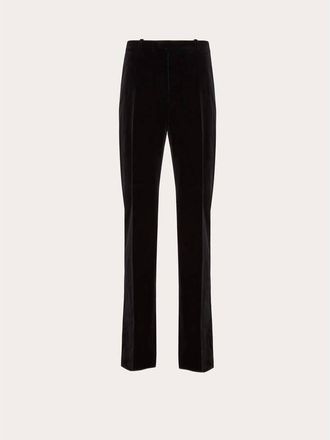 Ferragamo Black Wool Tailored Trousers, Brand Size 52 (US Size 36)