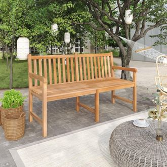 vidaXL Vidaxl - Banco De Jard&iacute;n De Madera Maciza De Teca 150 Cm