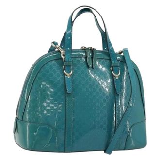 Gucci Pre-owned Handbags, female, Blue, Size: ONE SIZE Pre-owned Vintage Hand Bag