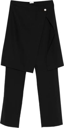 St.Agni belt-loops trousers - Black