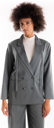 H2O Jassen, Dames, Grijs, XL, Polyester, Blauwe Avion Blazer Double-Breasted Jas