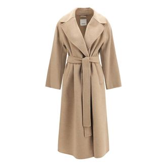 Max Mara Carisma Jas - Dames - Mantels - Beige - Maat: M Zijde