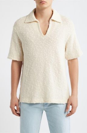Krost Texture Cotton Blend Polo in White at Nordstrom, Size Xx-Large