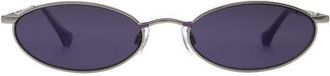 Florence By Mills 54mm Oval Sunglasses in Silver/Pur at Nordstrom