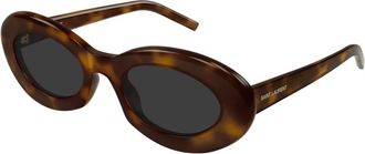 Saint Laurent SL 594 Zonnebril - Dames - Zonnebrillen - Bruin - 52 MM - Nylon - Accessoires
