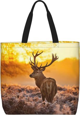 Generic Women Handbag Deer Wilderness Travel Tote Bag Fashion Waterproof Shopping Bags, For Swim, Wedding, Graduation, Daily, Birthday
