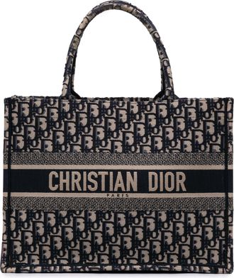 Dior Pre-owned Womens Book Tote Oblique Bag - Tan Textile - One Size