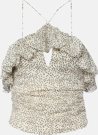 Isabel Marant Djimia halterneck cotton-blend top