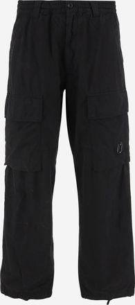 C.P. Company Black Wide Leg Cargo Pants