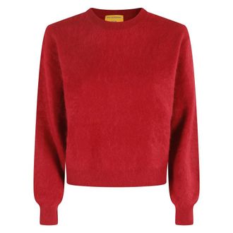 Guest In Residence Round-neck Knitwear, female, Red, M, Red Grizzly Crew Jumper