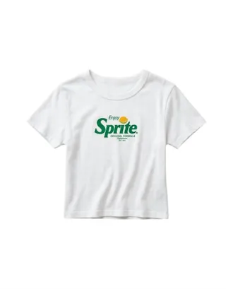 The Laundry Room Womens Sprite Ribbed Baby Tee In White