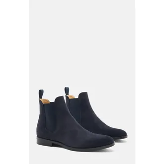 Scarosso Giacomo Chelsea Boots in Blue Suede at Nordstrom, Size 41.5