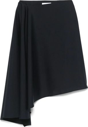 Alexander McQueen Gonna midi asimmetrica - Blu