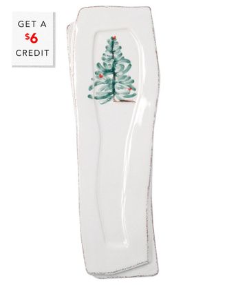 Vietri Vietri Lastra Holiday Spoon Rest With $6 Credit