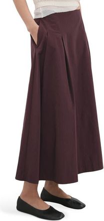 Mango Pleated Midi Skirt in Maroon at Nordstrom, Size 10