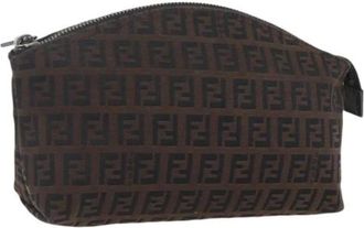 Fendi Pre-owned Mini Bags, female, Brown, Size: ONE SIZE Pre-owned Canvas Mini Bag