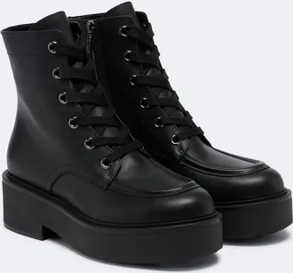 Gianvito Rossi Leather lace-up boots